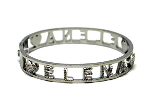 Bracciale Rigido Cristalli con nome Elena