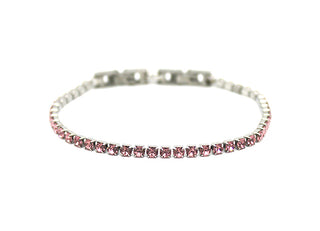 Bracciale Donna Tennis grande con Cristalli Rosa