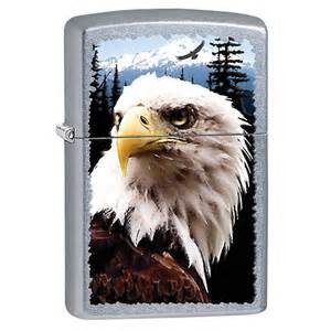 Accendino Zippo Silver con l'immagine di un'Aquila