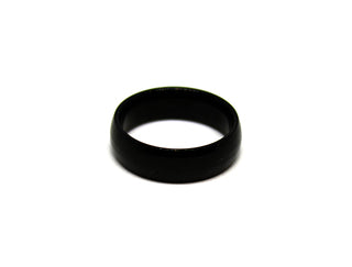 Anello Stondato 6 mm Nero Lucido