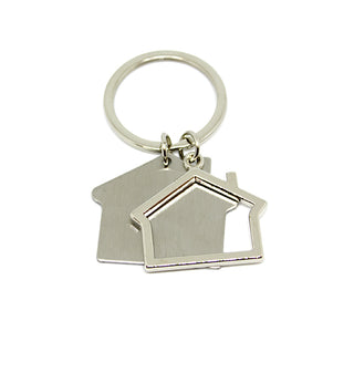 Llavero de metal de doble casa