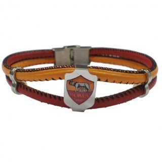 Bracciale Roma in similpelle giallo e rosso con stemma