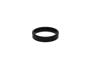 Anello Piatto 4 mm Nero Lucido