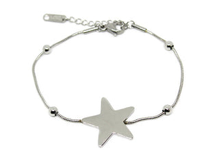 Bracciale Donna Maglia Tonda con Stella centrale e Pallini