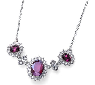 Collar de cristal rosa real