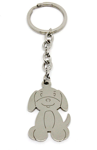 Llavero de acero con forma de perro