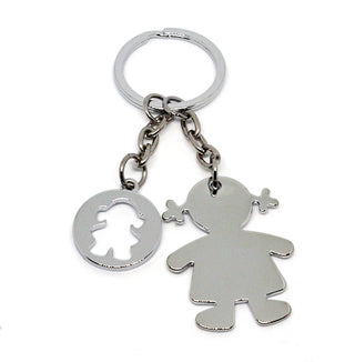 Llavero niña con ficha