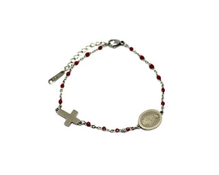 Bracciale Rosario Fine Pallini Rossi