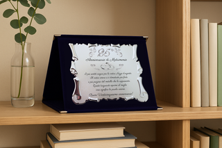Targa per Venticinquesimo Anniversario di Matrimonio | Regalo 25esimo Nozze d'argento |
