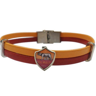 Bracciale Roma in similpelle doppio giallo e rosso