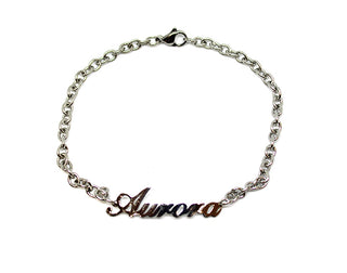 Bracciale Maglia a Catena con nome Aurora