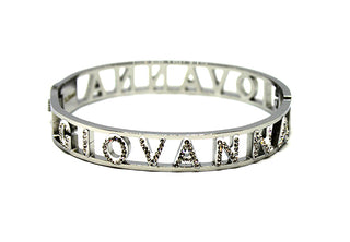 Pulsera Rígida de Cristal con nombre Giovanna