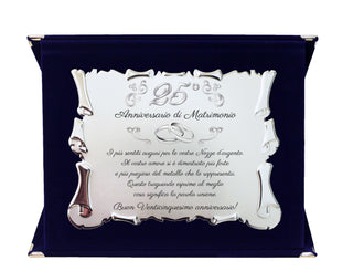 Placa para el vigésimo quinto aniversario de bodas | regalo 25
