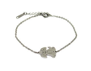 Pulsera de Mujer de Cadena Fina con Perro Central