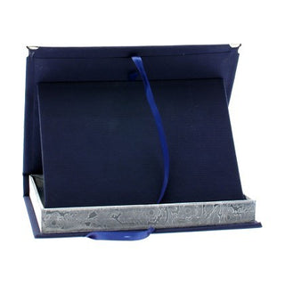 Cofanetto 31x25 tnt Blu con Base in Legno Silver