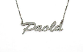 Collar de eslabones con nombre Paola