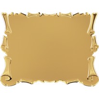 Placa de Pergamino 16x12 en Relieve Oro