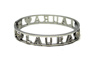 Bracciale Rigido Cristalli con nome Laura