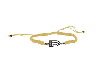 Bracciale Juve in tessuto giallo con stemma