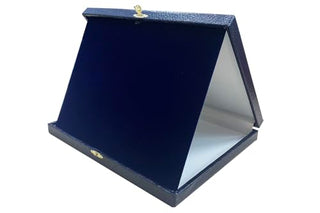 Astuccio per targa | Cofanetto Espositivo per Targhetta | Elegante Porta Targa Blu o Rosso | Vari modelli per premiazioni e riconoscimenti