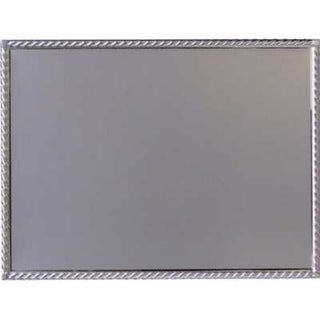 Placa Plateada Rectangular 16x12 con bordes Efecto Cuerda