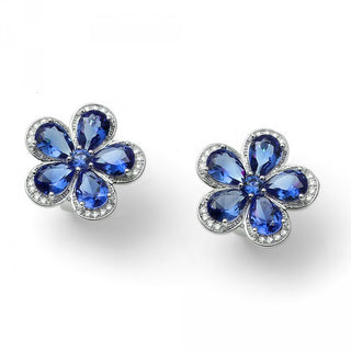 Pendientes Flor Azul