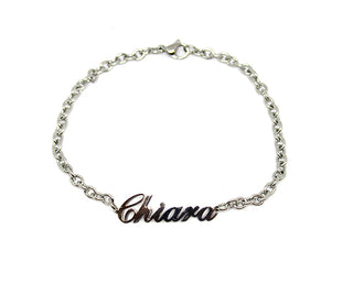 Bracciale Maglia a Catena con nome Chiara