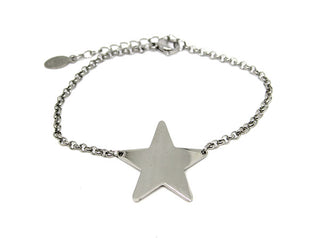 Bracciale Donna Maglia a Catena fine con Stella centrale