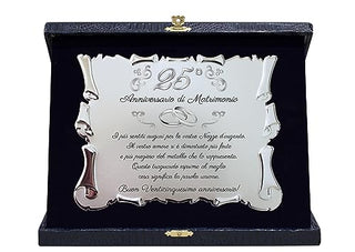 Placa para el vigésimo quinto aniversario de bodas | regalo 25