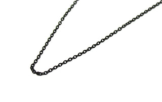 Collana Nera Maglia a Catena fine 50 cm