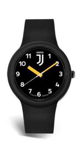 Orologio Juve in silicone con stemma e lancette gialle