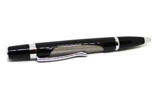 Biro Nera lucida con dettagli Silver lavorati