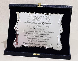 Placa para el vigésimo quinto aniversario de bodas | regalo 25