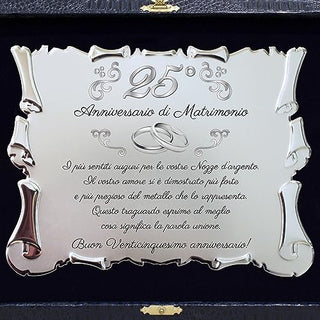 Placa para el vigésimo quinto aniversario de bodas | regalo 25