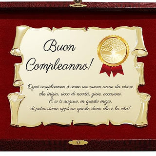 Regalo Compleanno | Targa Elegante con Dedica Personalizzata | Auguri Compleanno | Birthdaty Plate