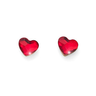 Pendientes de corazón rojo