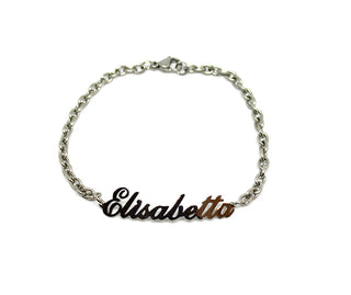 Bracciale Maglia a Catena con nome Elisabetta