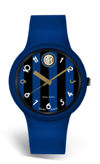 Orologio Inter in silicone azzurro con quadrante a righe