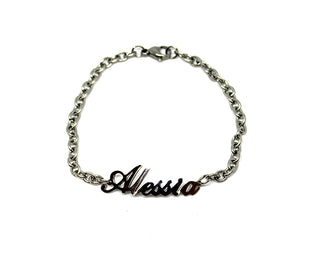 Pulsera de eslabones con nombre Alessia