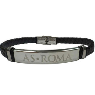 Bracciale Roma in similpelle intrecciato con piastrina