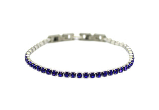 Bracciale Donna Tennis grande con Cristalli Blu