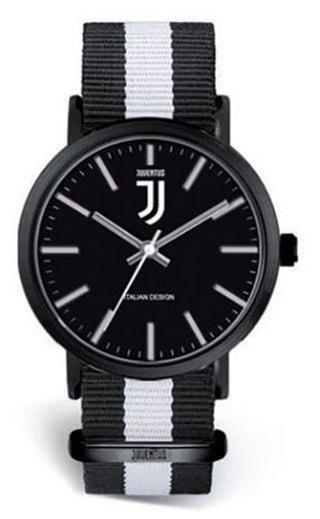 Orologio Juve con cinturino in tessuto bianco e nero