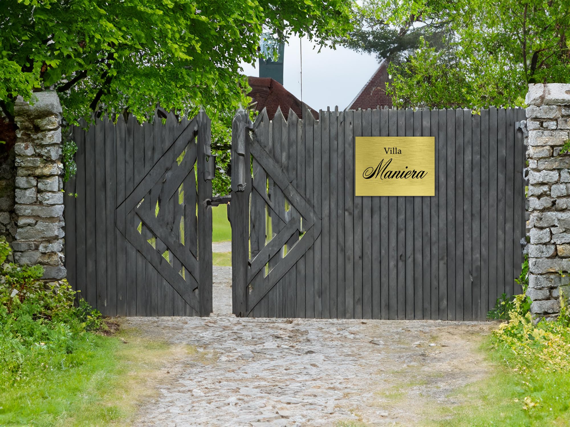 Targa Rustica In Metallo “No Shoes Beyond This Point” – Cartello Decorativo Per Porta, Ingresso E Giardino, 40x10 Cm, Colore Rosso