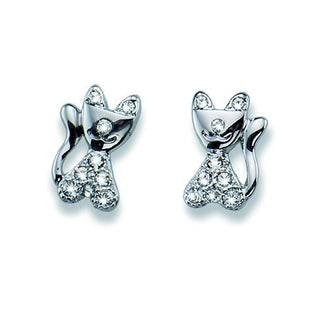 Pendientes Oliver gato y Swarovsky