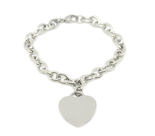 Bracciale Donna Maglia a Catena con Cuore ByClay