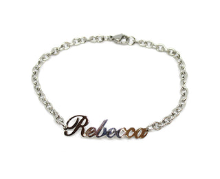 Bracciale Maglia a Catena con nome Rebecca