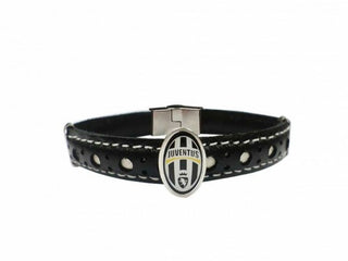 Pulsera de la Juve en símil piel con escudo