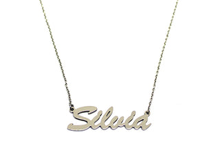 Collar de eslabones con nombre Silvia