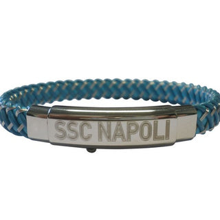 Bracciale Napoli intrecciato con piastrina