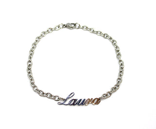 Bracciale Maglia a Catena con nome Laura